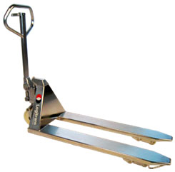 干凈衛(wèi)生的手動(dòng)半不銹鋼托盤搬運(yùn)車